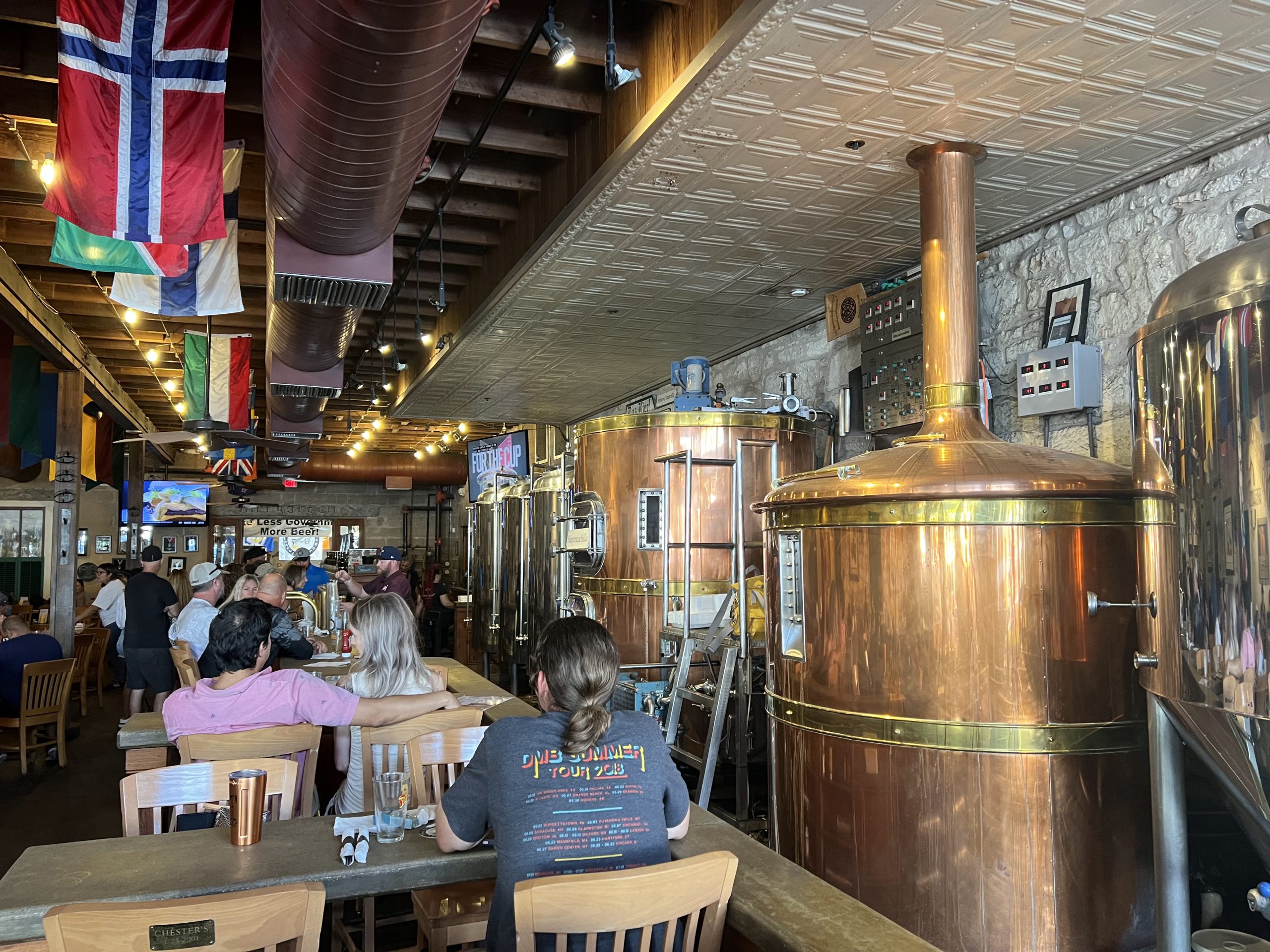 Inside view of Fredericksburg Brewery taproom